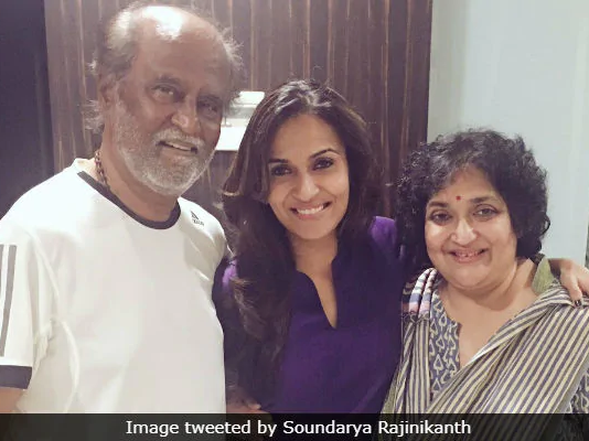 Rajinikanth’s Daughter offspring Soundarya might Marry Vishagan Vanangamudi In Gregorian calendar month Soundarya with her parents Rajinikanth and Latha. (Image courtesy: Twitter)