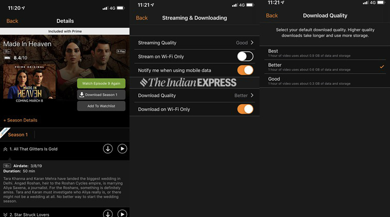 Amazon Prime Video users can download and watch videos and TV shows offline