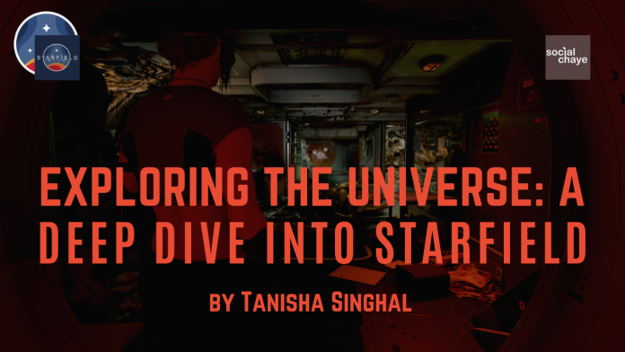 Starfield character on their spaceship